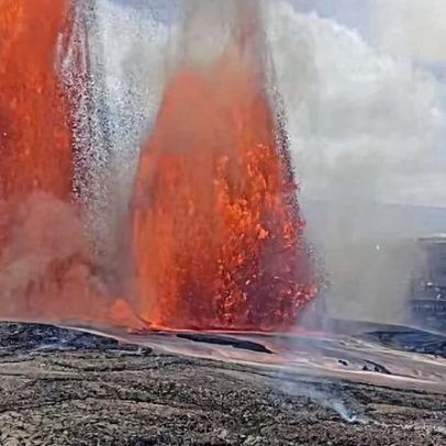 Fontes de lava de Kilauea fecham parque e rodovia