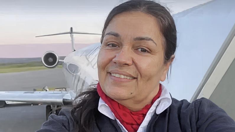 Imagem do avião após o acidente