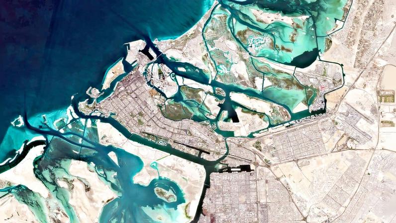 Abu Dhabi port. Courtesy of the European Space Agency (ESA)