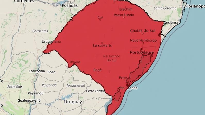 Inmet coloca Rio Grande do Sul em alerta vermelho por tempestades