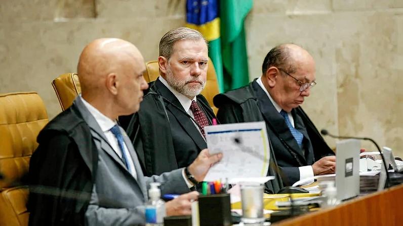 Os ministros Alexandre de Moraes, Dias Toffoli e Gilmar Mendes, do Supremo Tribunal Federal – Foto: Victor Piemonte/STF