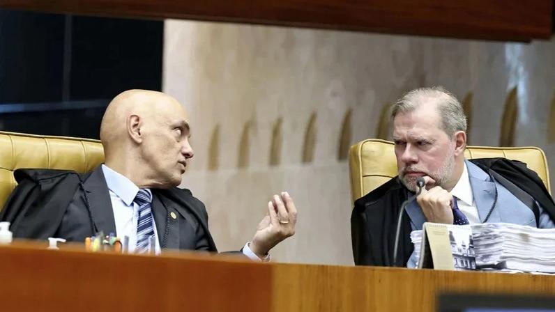 Os ministros Alexandre de Moraes e Dias Toffoli, do Supremo Tribunal Federal. Foto: Luiz Silveira/STF