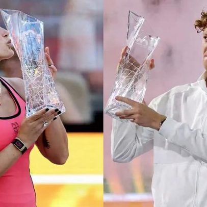 Dobradinha rara no tênis rende R$ 12 milhões a Sinner e Sabalenka