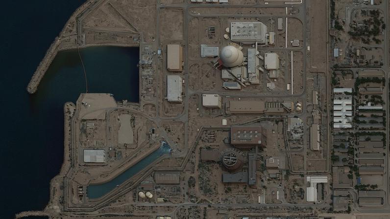Satellite image shows the Bushehr Nuclear Power Plant, in Bushehr Province, Iran, May 26, 2025. 2025 Planet Labs PBC/Handout via REUTERS