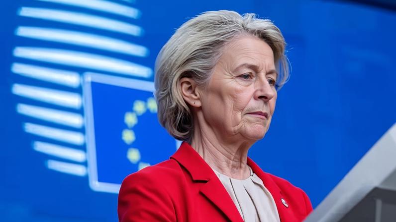 Ursula von der Leyen, presidenta de la Comisión Europea, fotografiada en enero en una rueda de prensa en Bruselas, Bélgica.