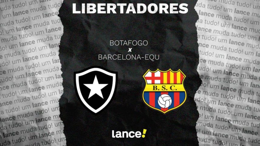 Botafogo x Barcelona-EQU pela Libertadores (Foto: Arte/Lance!)