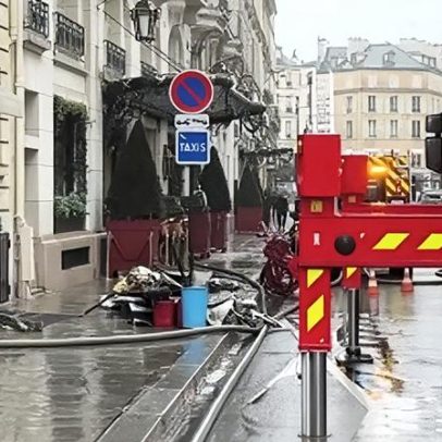 Incêndio atinge hotel de luxo em Paris