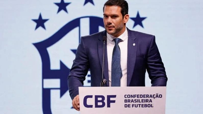 A seleção brasileira está em Orlando para amistosos; na imagem, o presidente da CBF, Samir Xaud