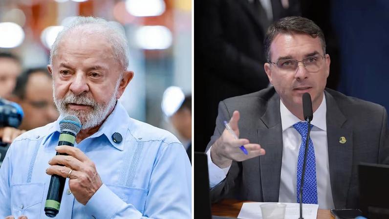 Lula e Flávio Bolsonaro, pesquisa eleitoral para Presidência da República