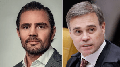 Se Vorcaro (esq.) concordar em delatar, acordo terá que ser homologado pelo ministro André Mendonça (dir.), do STF