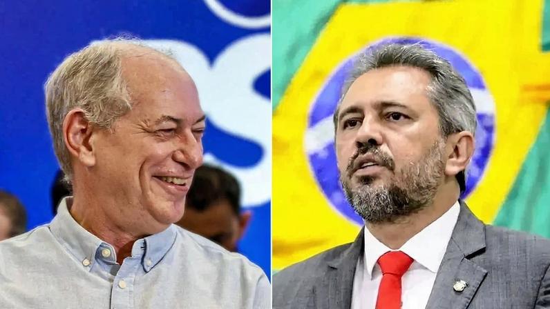 Ciro Gomes, segundo pesquisas, é o principal obstáculo para a reeleição de Elmano de Freitas no Ceará. Fotos: Reprodução/Redes Sociais