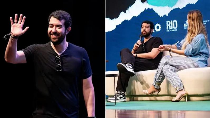 Chico Pedrotti palestrou em um festival de futebol no Rio de Janeiro