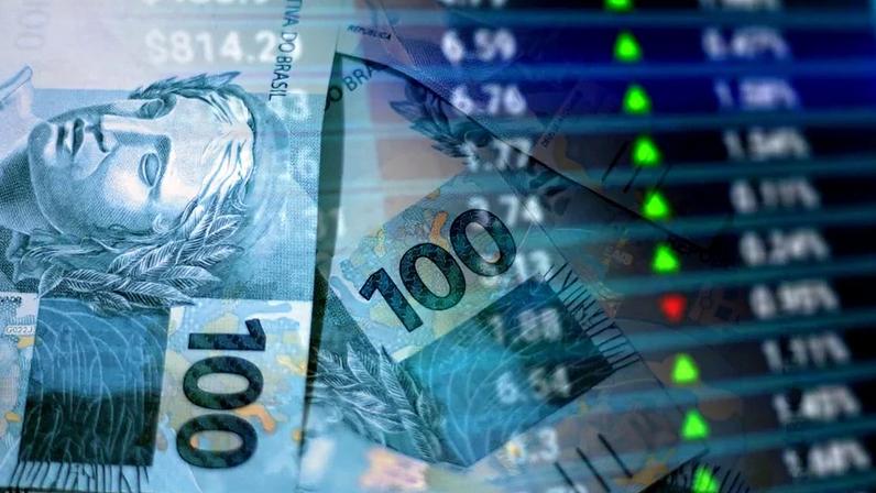 Dinheiro em espécie, contas reais e indicadores do mercado de ações