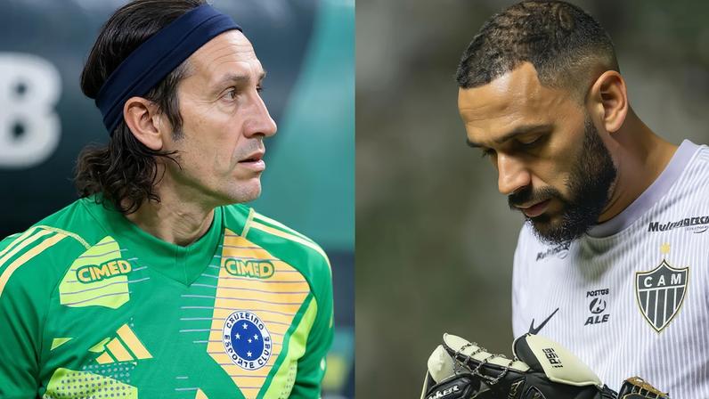 Cássio e Everson (Foto: Gustavo Aleixo/Pedro Souza)