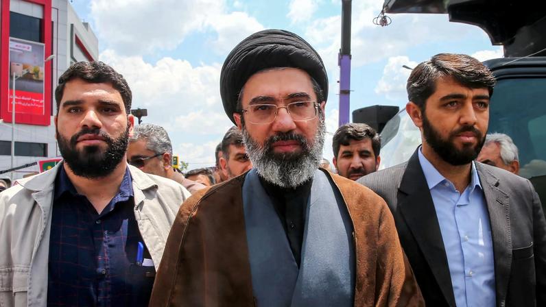 Iran’s new supreme leader, Mojtaba Khamenei, the second son of late Iran's Supreme Leader Ayatollah Ali Khamenei, attends a rally in Tehran