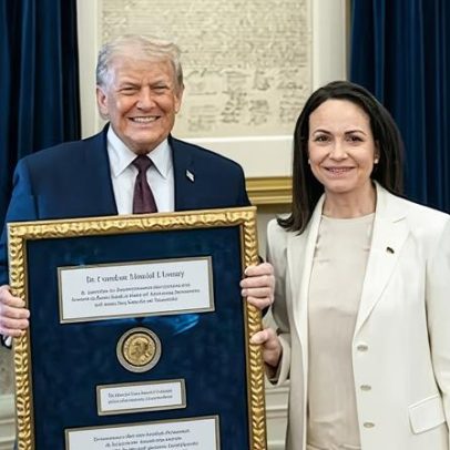 María Corina Machado se reúne com Trump na Casa Branca pela segunda vez