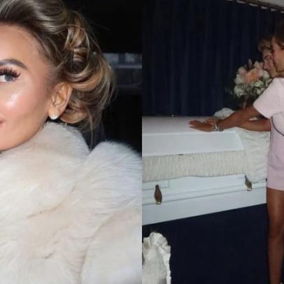 Sophie-May Dickson criticada por postar fotos com caixão da filha