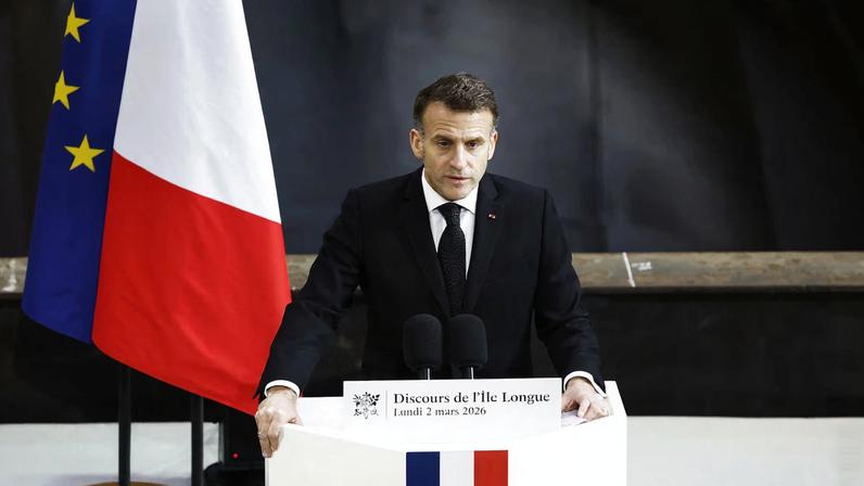 French President Macron visits nuclear submarine navy Base in Ile Longue