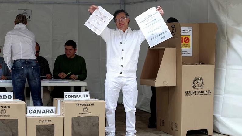 Elections and party primaries for presidential race, in Bogota