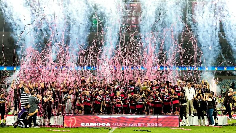 O Flamengo foi campeão carioca pela 40ª vez (Foto: GILVAN DE SOUZA/FLAMENGO)