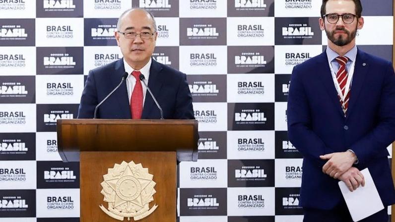 Na image, secretário nacional do Consumidor, Ricardo Morishita Wada (à esq.) e o secretário nacional de Petróleo, Gás Natural e Biocombustíveis, Renato Cabral Dias Dutra (à dir.)