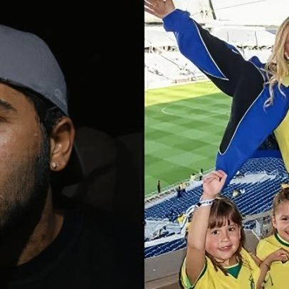 Zé Felipe acompanha jogo da Seleção; Virginia e filhos assistem nos EUA
