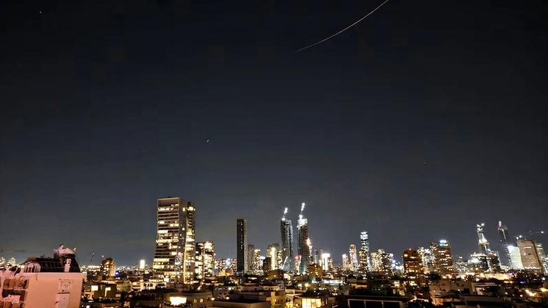 An Iranian missile flies towards Israel, amid the U.S.-Israeli conflict with Iran, as seen from Tel Aviv, Israel March 9, 2026. REUTERS/Dylan Martinez