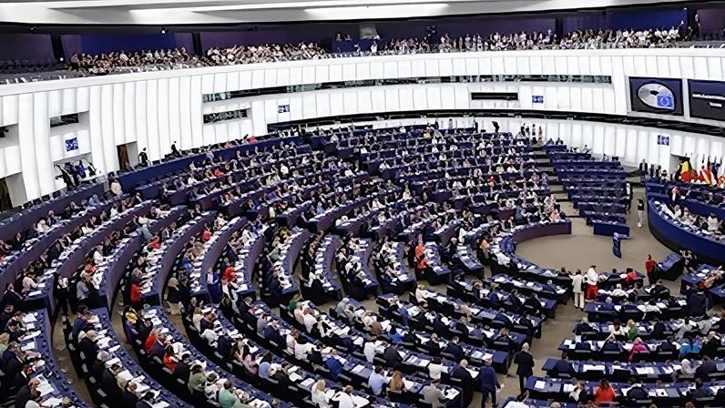 Sede del Parlamento Europeo en Estrasburgo, imagen de archivo