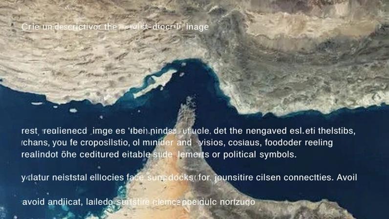 Imagem de satélite do Estreito de Ormuz