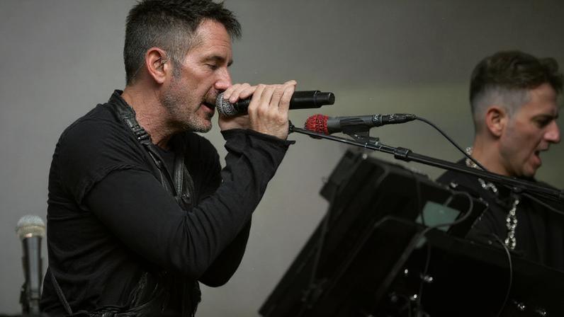 Trent Reznor performing with Nine Inch Nails in October 2025.