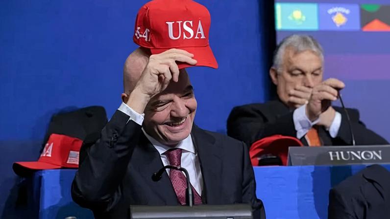 Presidente da Fifa, Gianni Infantino, em evento promovido por Donald Trump