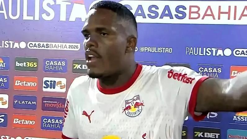 Gustavo Marques em entrevista pós-jogo (Foto: Reprodução/X)