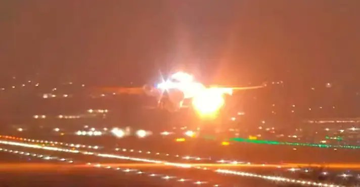 Motor de avião que ia para os EUA explode após decolagem em Guarulhos