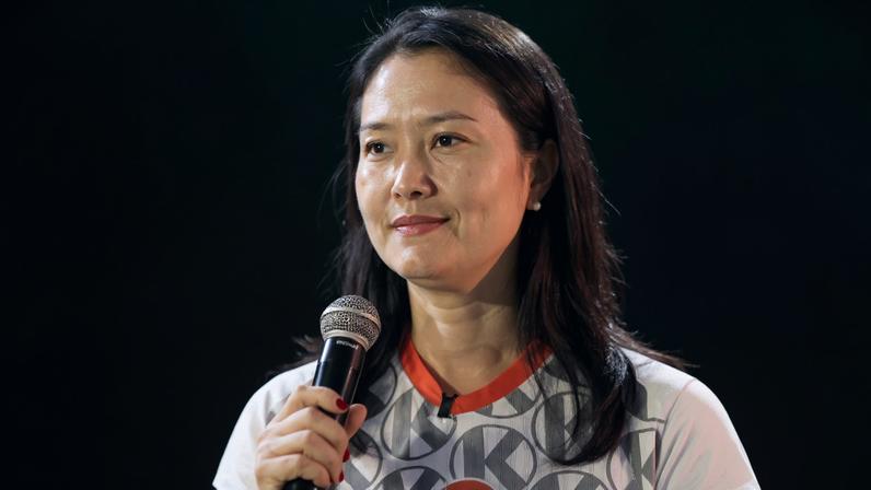 Keiko Fujimori, leader of the Fuerza Popular (Popular Force) political party, announces the party’s list of congressional candidates in Lima, Peru, February 5, 2026. REUTERS/Gerardo Marin/File Photo