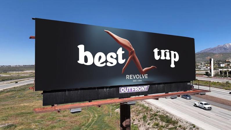 Revolve's AI-generated campaign.