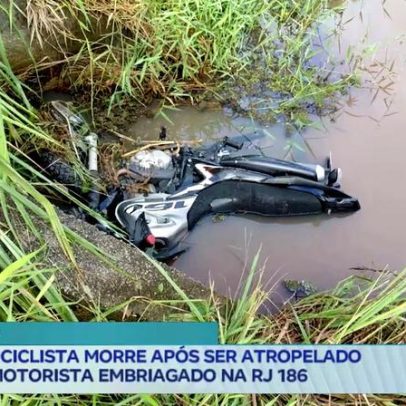 Motociclista morre atropelado por motorista embriagado na RJ-186