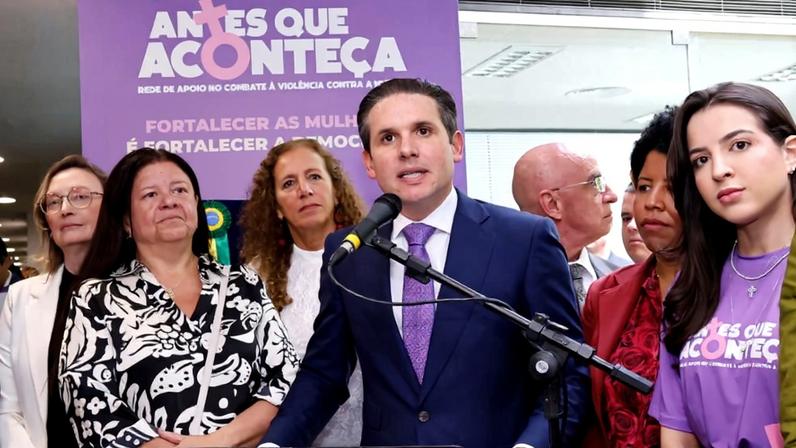 O presidente da Câmara dos Deputados, Hugo Motta (Republicanos-PB), em evento na Casa Baixa nesta quarta-feira 18. Foto: Marina Ramos/Câmara dos Deputados