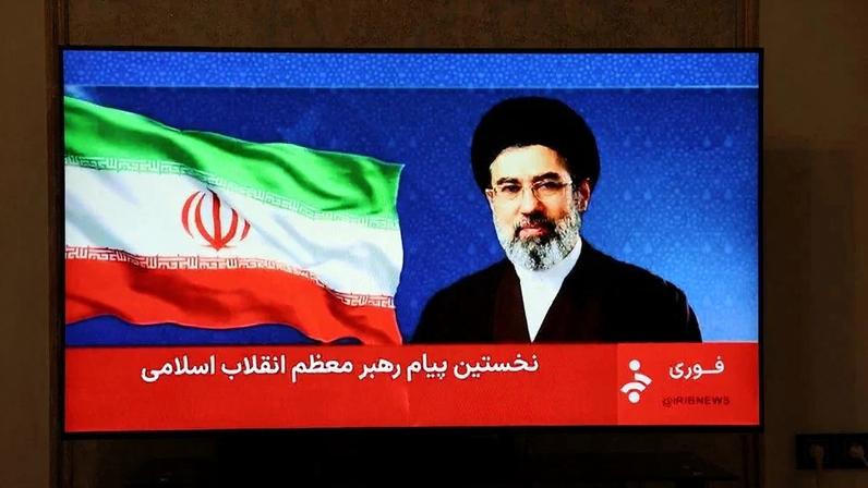 Pronunciamento na TV do novo líder supremo do Irã, o aiatolá Mojtaba Khamenei, em 12 de março de 2026. Foto: AFP