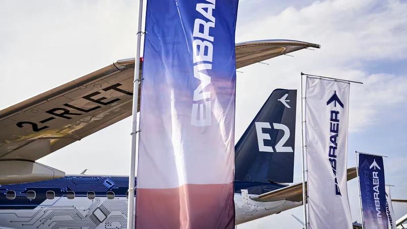 Fabricante brasileira anunciou um acordo com a Finnair, da Finlândia, para a aquisição de até 46 aeronaves E195-E2, incluindo 18 pedidos firmes. (Foto: Lauryn Ishak/Bloomberg)