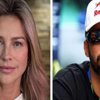 Pedro Scooby posa com filha ao lado de Luana Piovani em festival