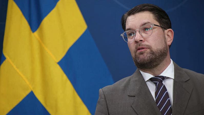 Sweden Democrats Party leader Jimmie Akesson attends a press conference in Stockholm, Sweden, March 6, 2026. REUTERS/Tom Little