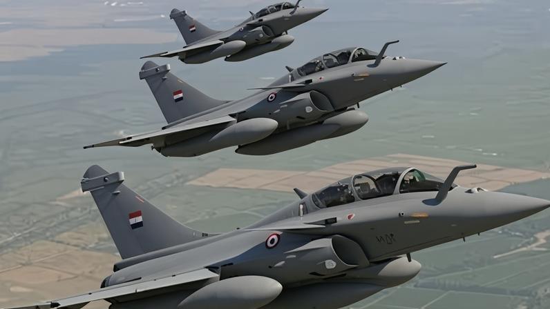Aviones de combate Rafale, en una imagen de archivo.