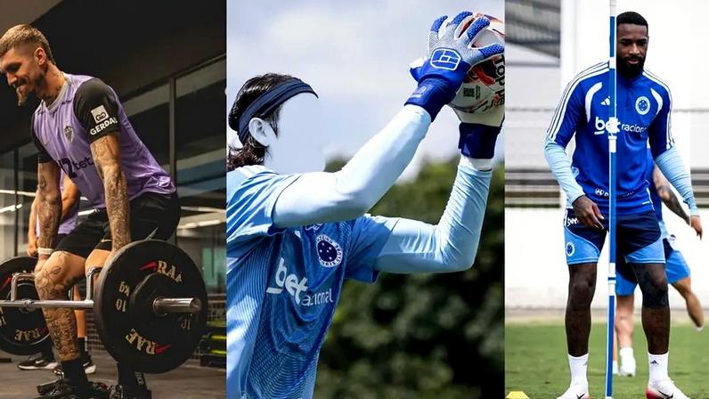 Lyanco, Cássio e Gerson (Foto: Pedro Souza/Atlético e Gustavo Aleixo/Cruzeiro)
