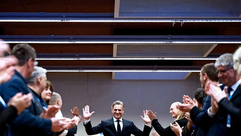 Slovenia's PM Golob attends a Congress party ahead of the national elections in Ljubljana
