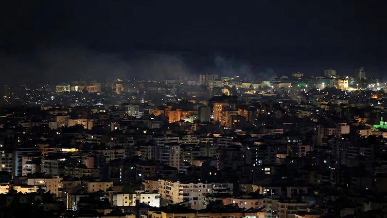 Smoke rises after Israeli strikes in Beirut's southern suburbs