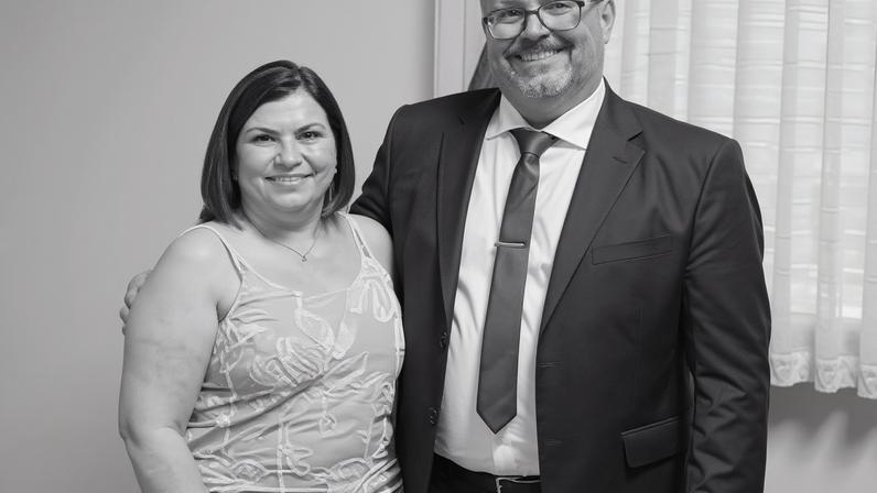 Nelsinho Rozani e sua esposa Rosa de Fátima de Jesus Baldi Rozani