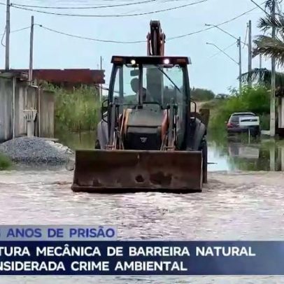 Abertura mecânica de barreira natural é considerada crime ambiental