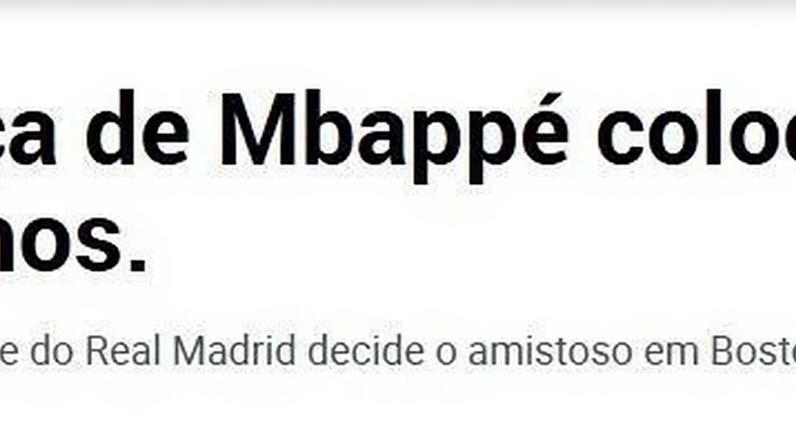 Recorte do título de uma matéria do veículo espanhol Marca • Reprodução