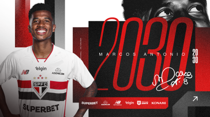 Marcos Antônio fica no São Paulo até 2030