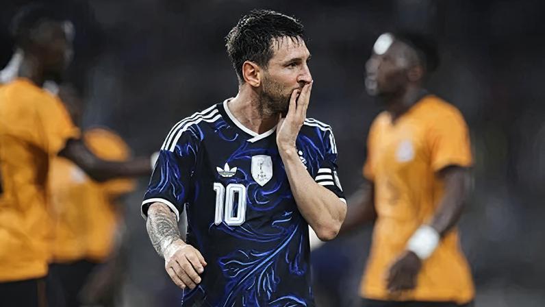 Messi durante vitória da Argentina sobre a Zâmbia